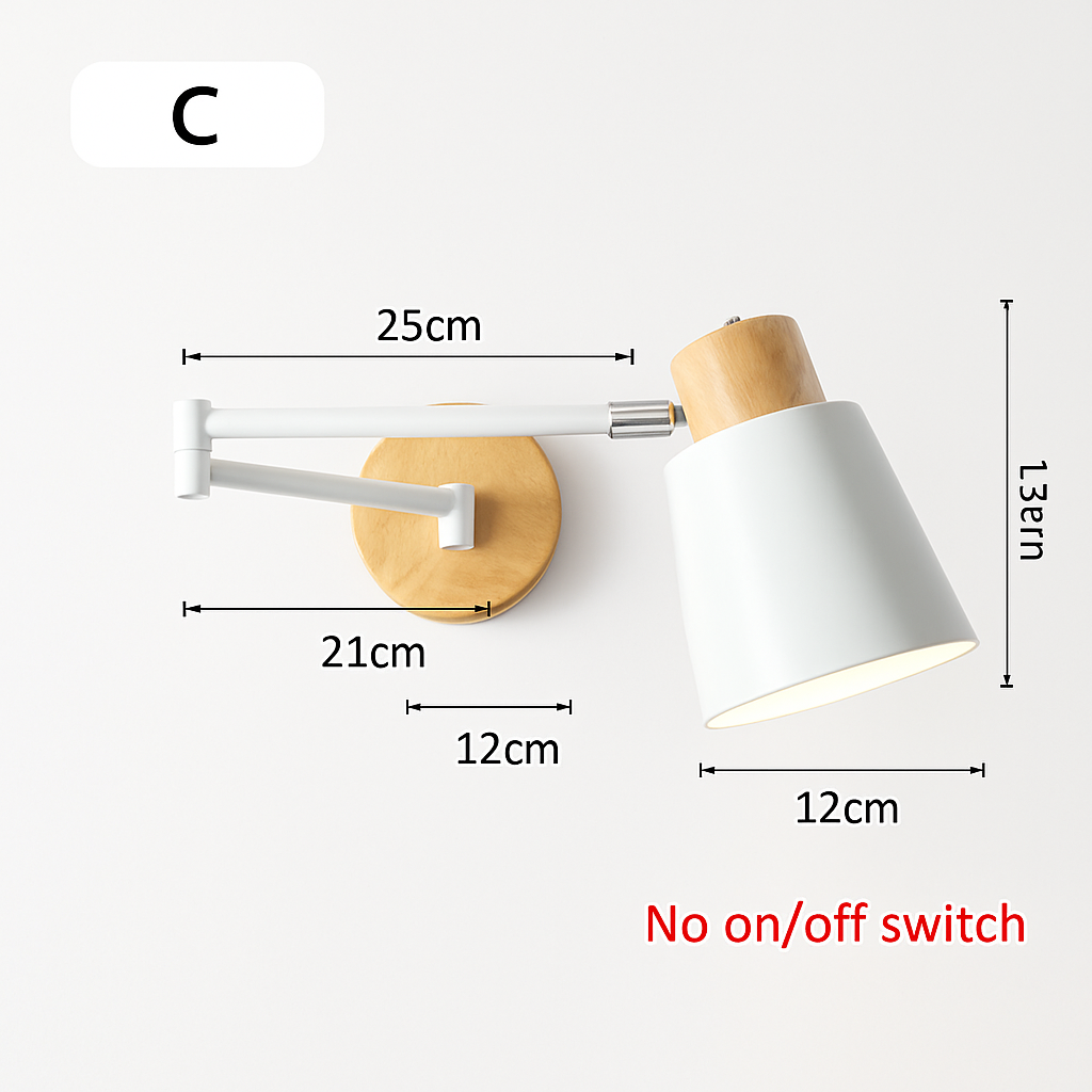 applique murale nordique pliable design pour lecture
