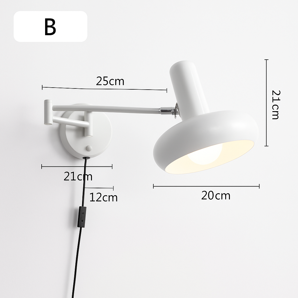 applique murale nordique pliable design pour lecture