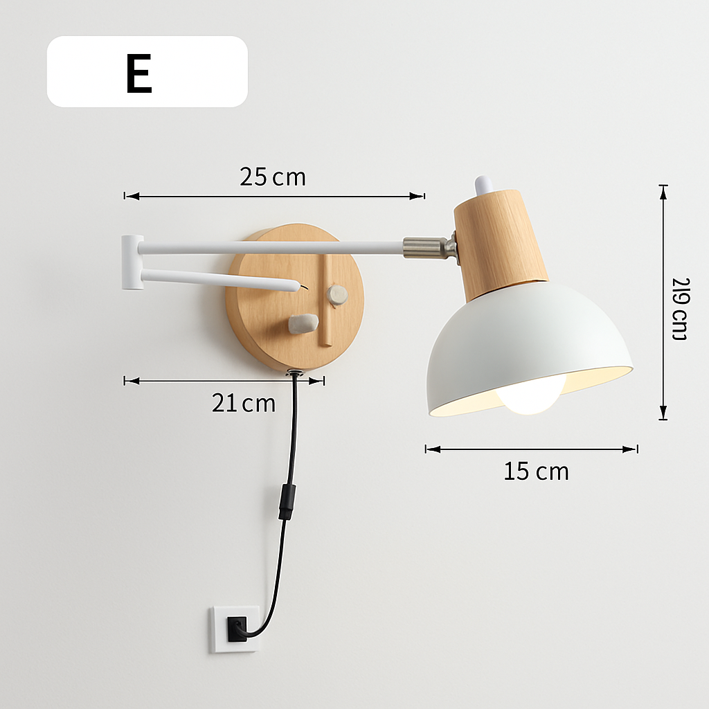 applique murale nordique pliable design pour lecture
