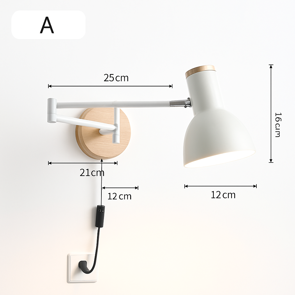 applique murale nordique pliable design pour lecture