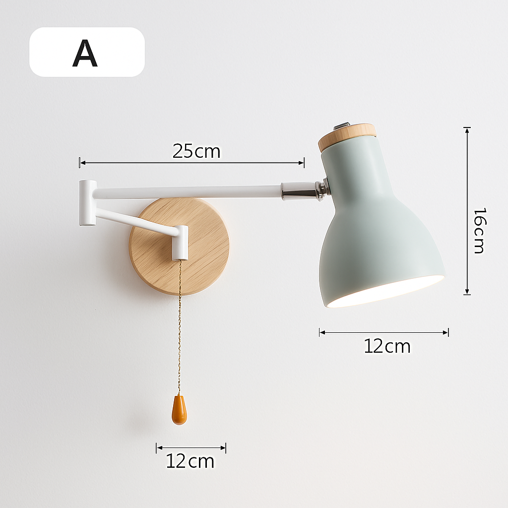 applique murale nordique pliable design pour lecture