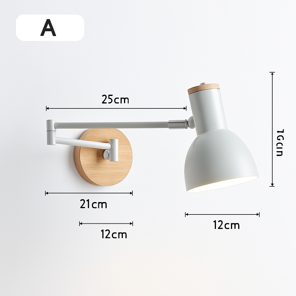 applique murale nordique pliable design pour lecture