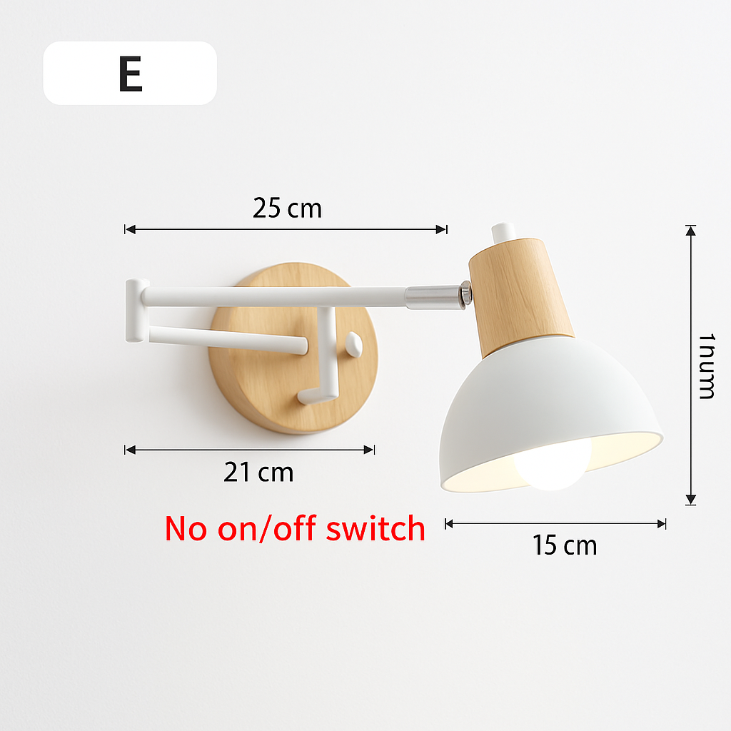 applique murale nordique pliable design pour lecture