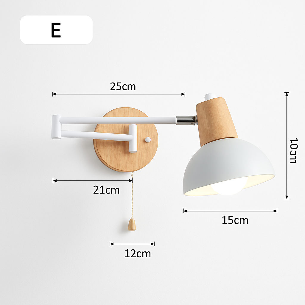 applique murale nordique pliable design pour lecture