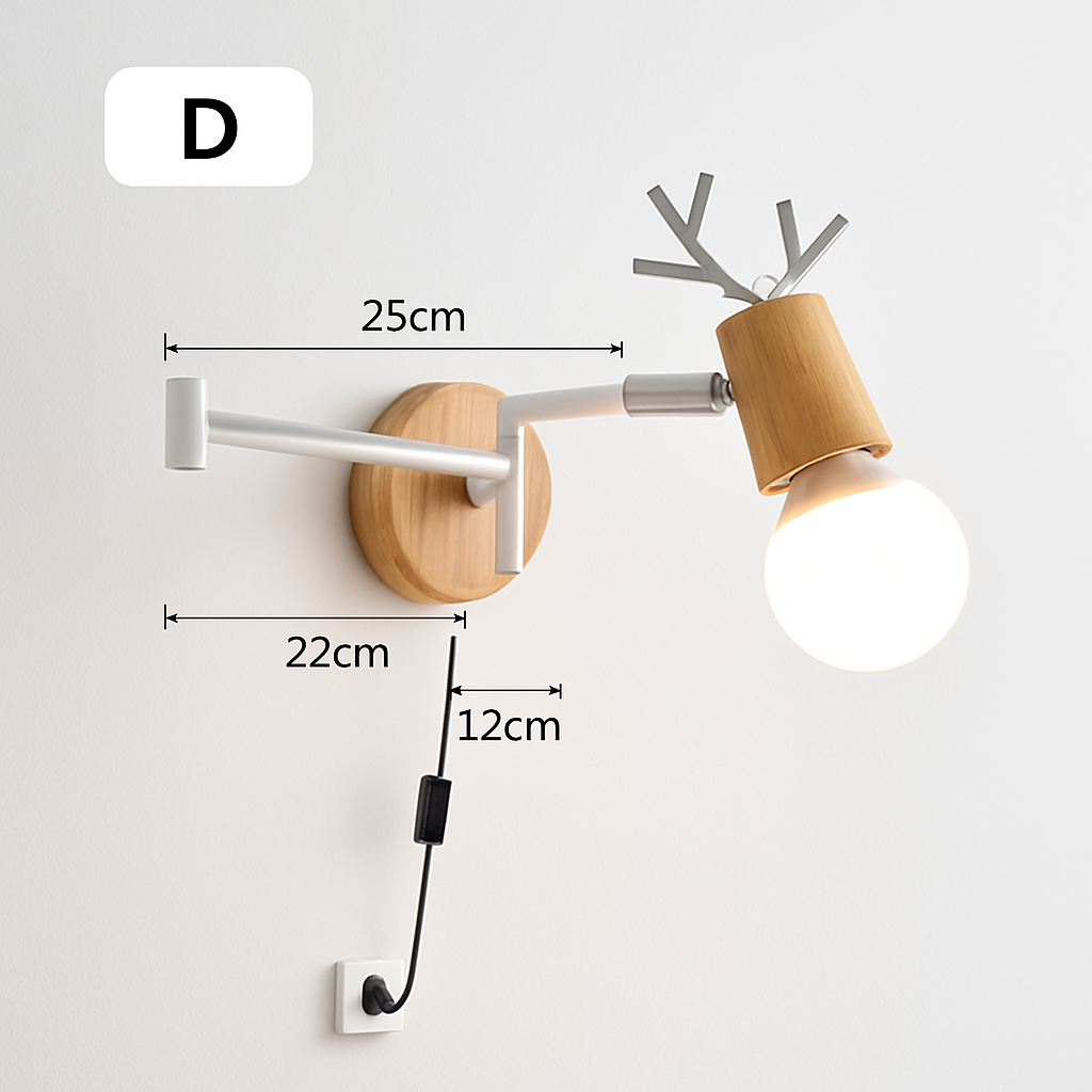 applique murale nordique pliable design pour lecture