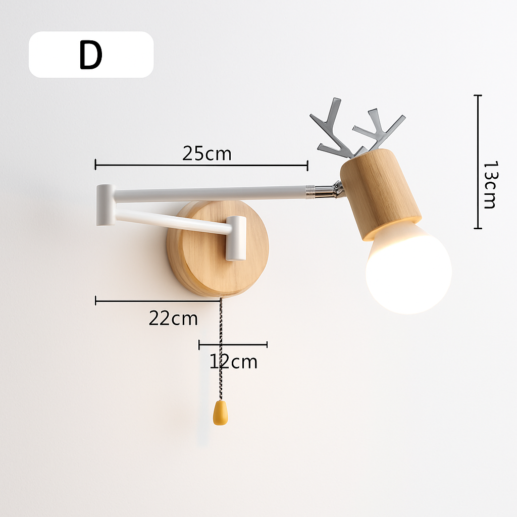 applique murale nordique pliable design pour lecture