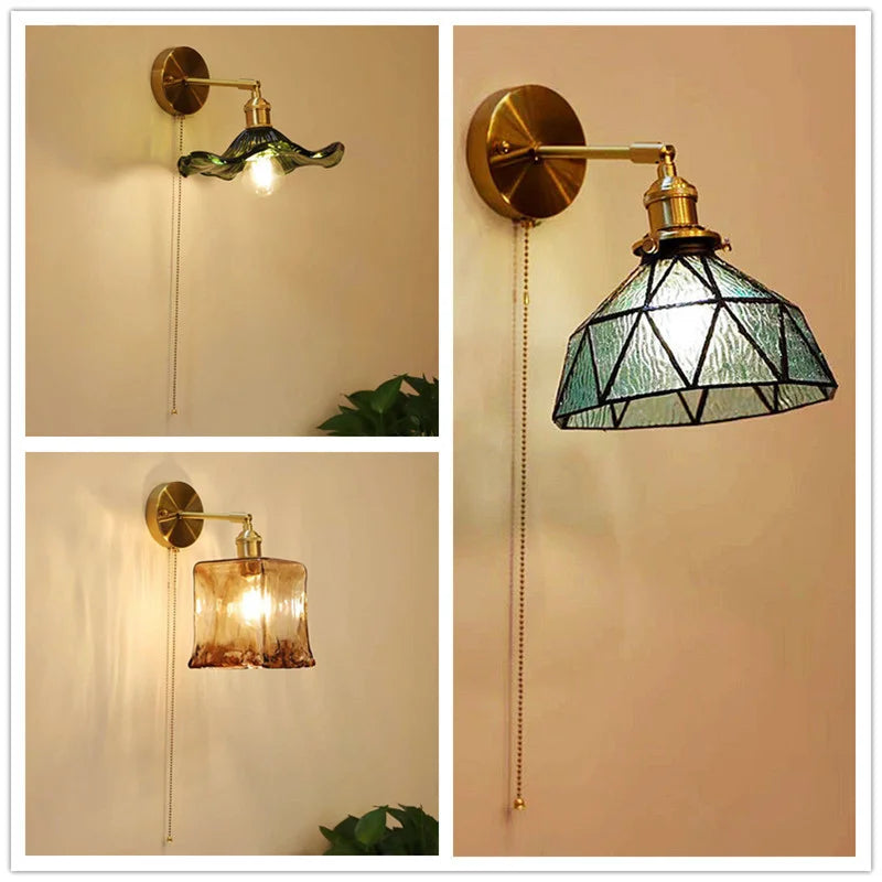 applique murale nordique rétro avec câble loft décoratif
