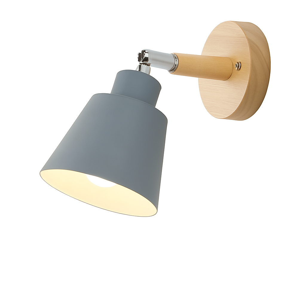 applique murale nordique rotative avec interrupteur macaron
