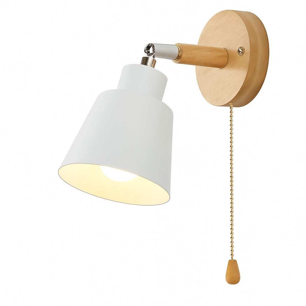 applique murale nordique rotative avec interrupteur macaron