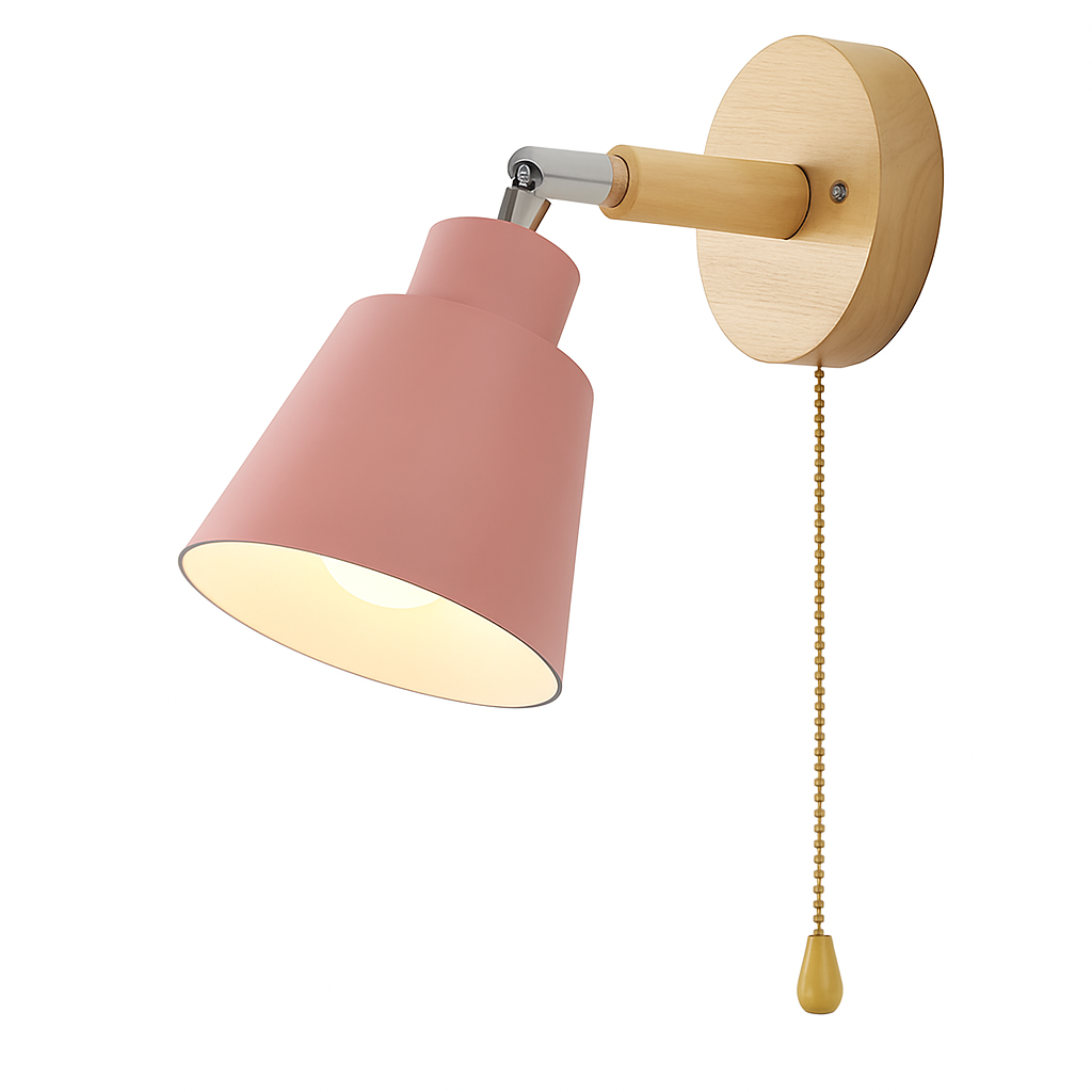 applique murale nordique rotative avec interrupteur macaron