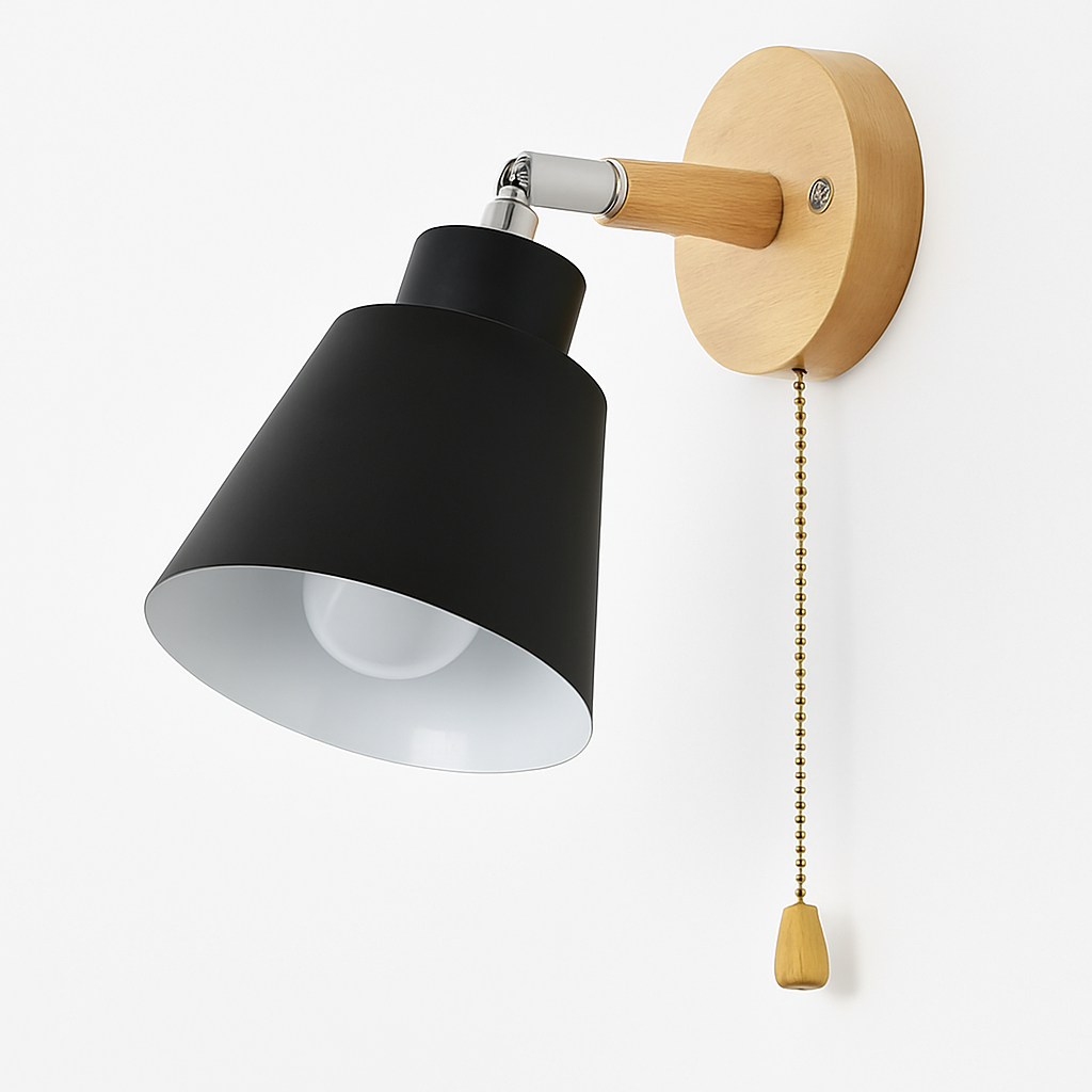 applique murale nordique rotative avec interrupteur macaron