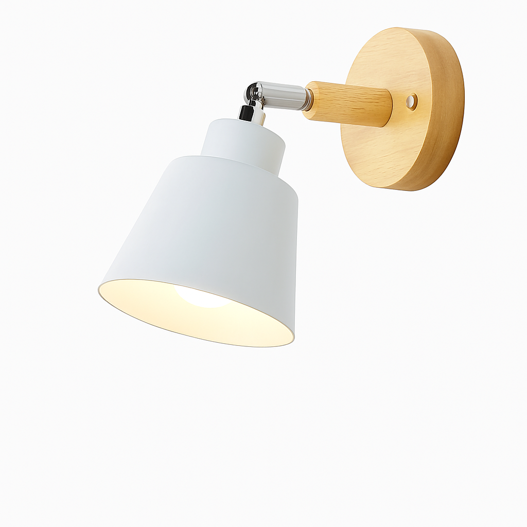 applique murale nordique rotative avec interrupteur macaron