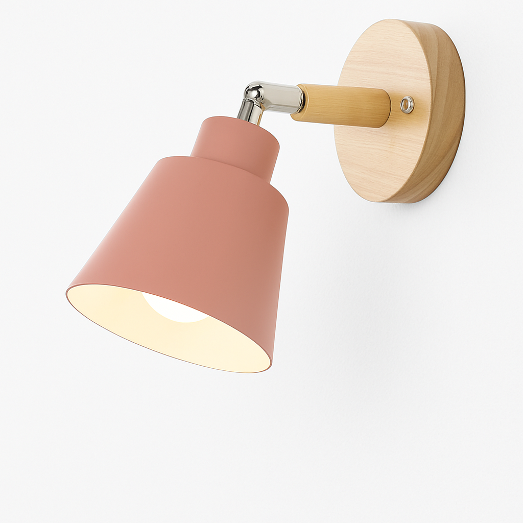 applique murale nordique rotative avec interrupteur macaron