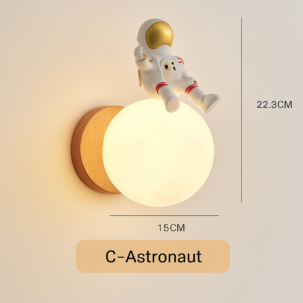 applique murale ours lune chambre chevet lapin astronaute animal garçon fille bébé veilleuses