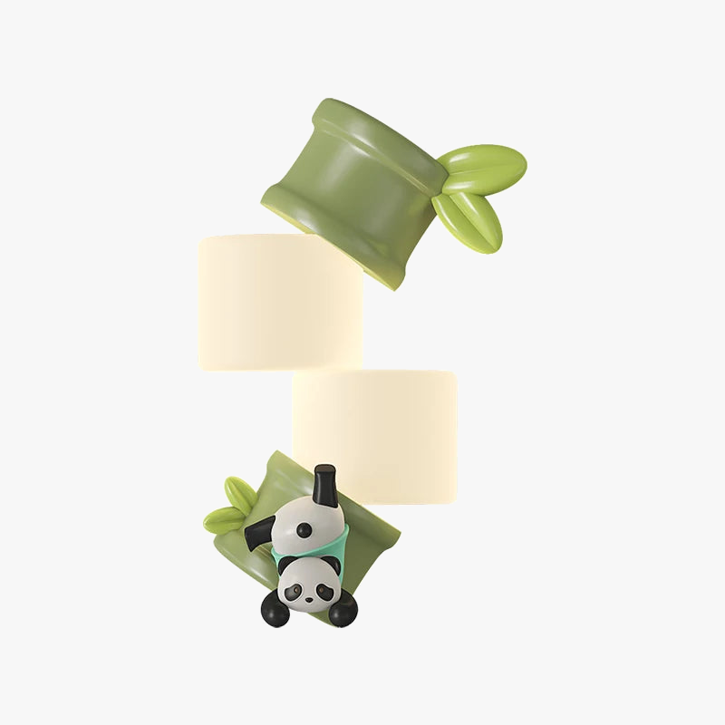 applique murale panda et lapin pour enfants éclairage ludique