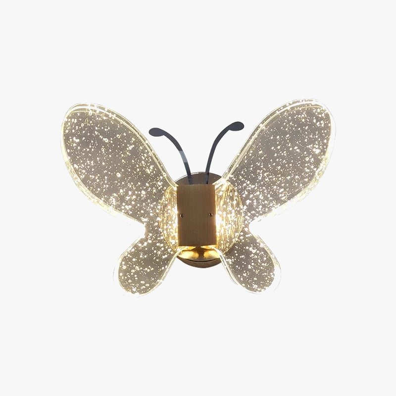 applique murale papillon en cristal moderne pour décoration intérieure