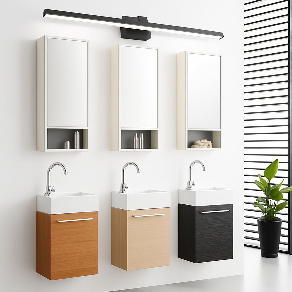 Applique murale pour miroir salle de bain barre en aluminium