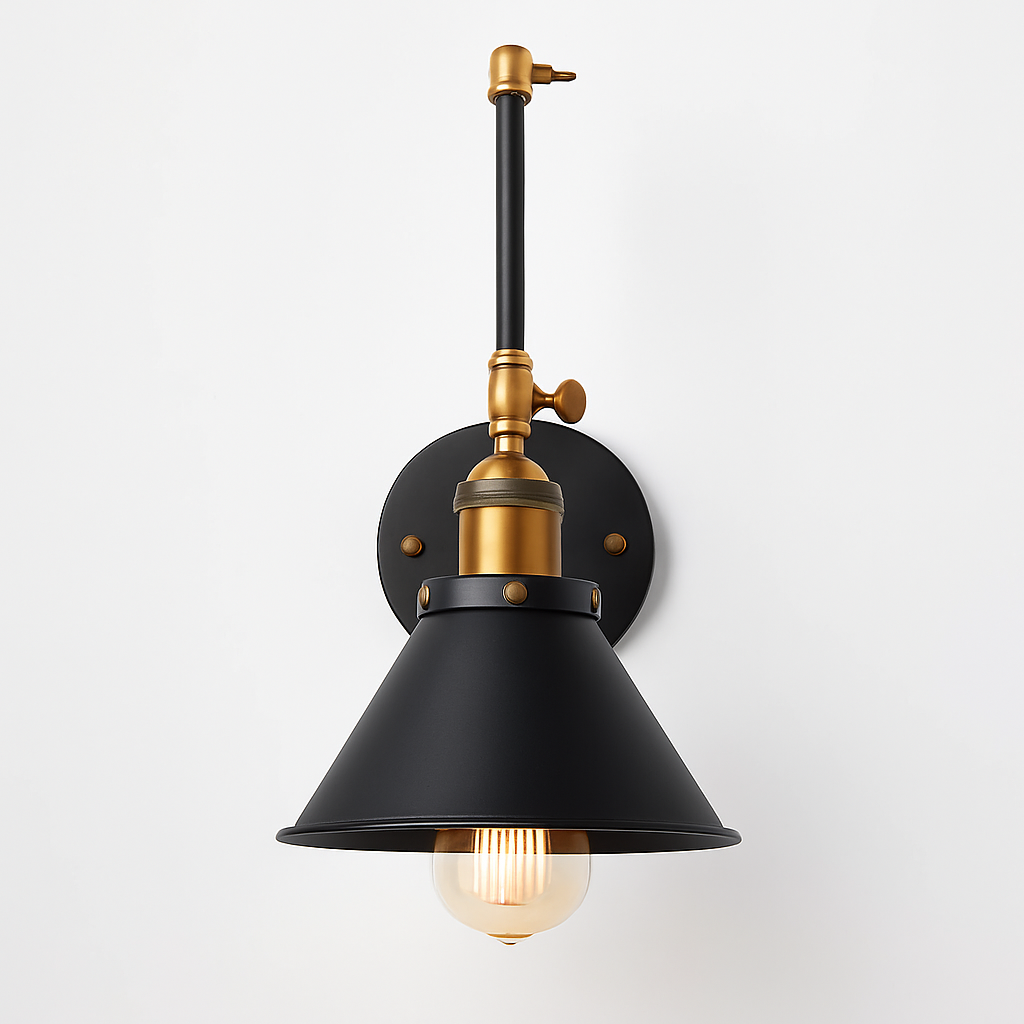 applique murale réglable longue style loft vintage avec led