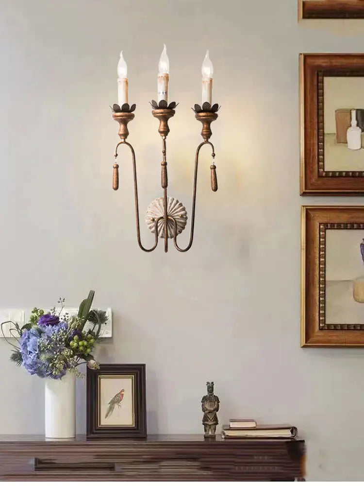 applique murale rétro bois style américain rural pour villa