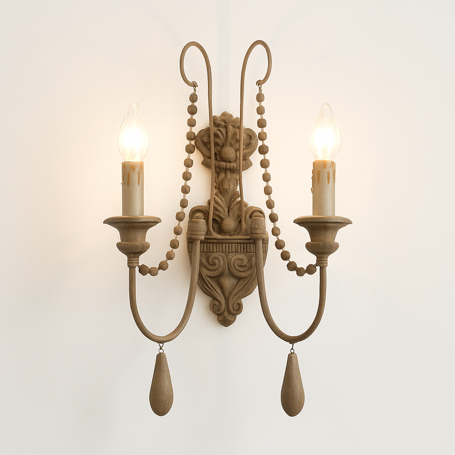 applique murale rétro en bois style campagnard vintage décoratif