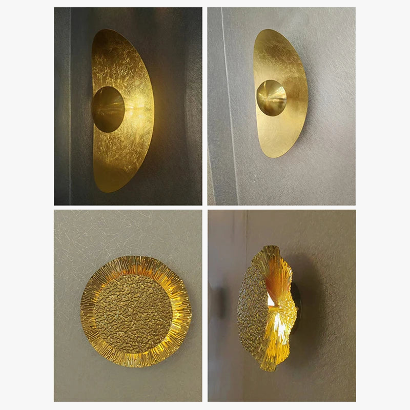 applique murale rétro en cuivre forme de lotus créative pour décoration intérieur