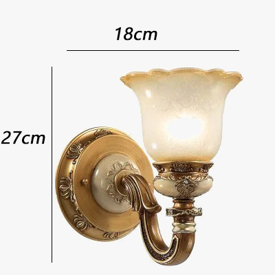 applique murale rétro en verre double tête de luxe