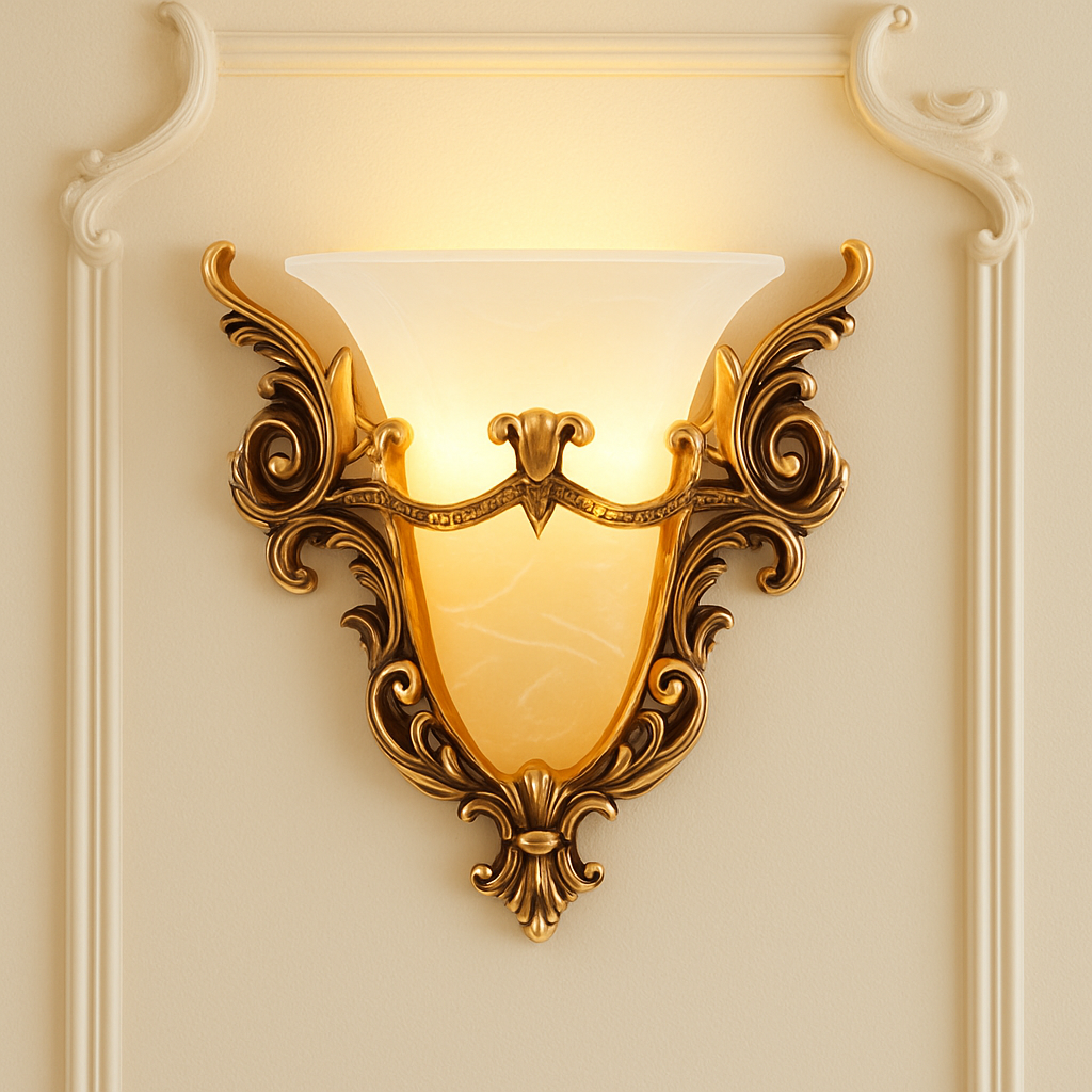 Applique murale rétro LED avec arabesque classique