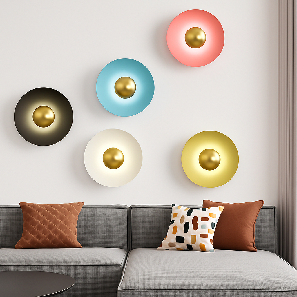 applique murale ronde décorative pour intérieur moderne