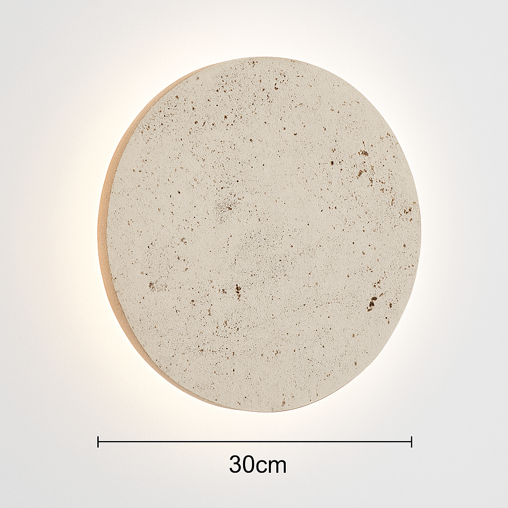 applique murale ronde en pierre naturelle pour ambiance artistique
