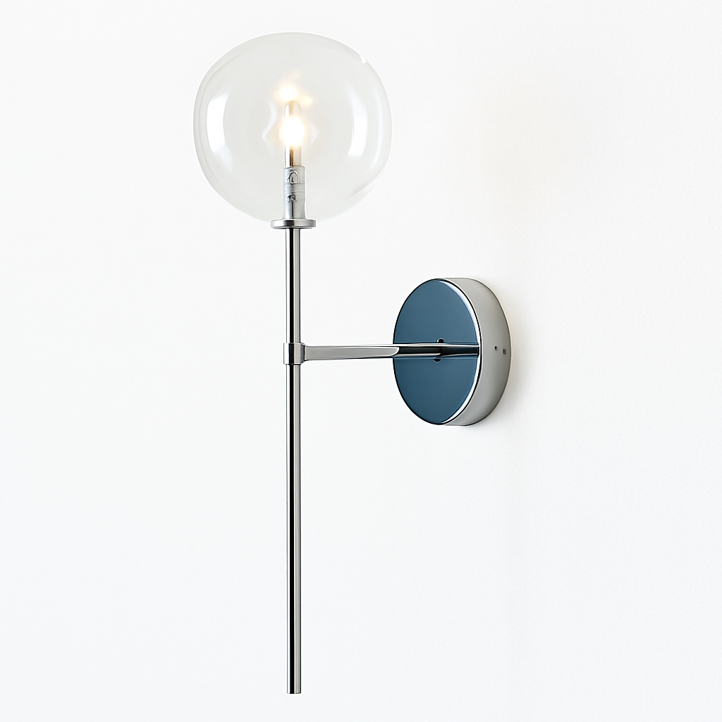 applique murale ronde en verre style post-moderne nordique