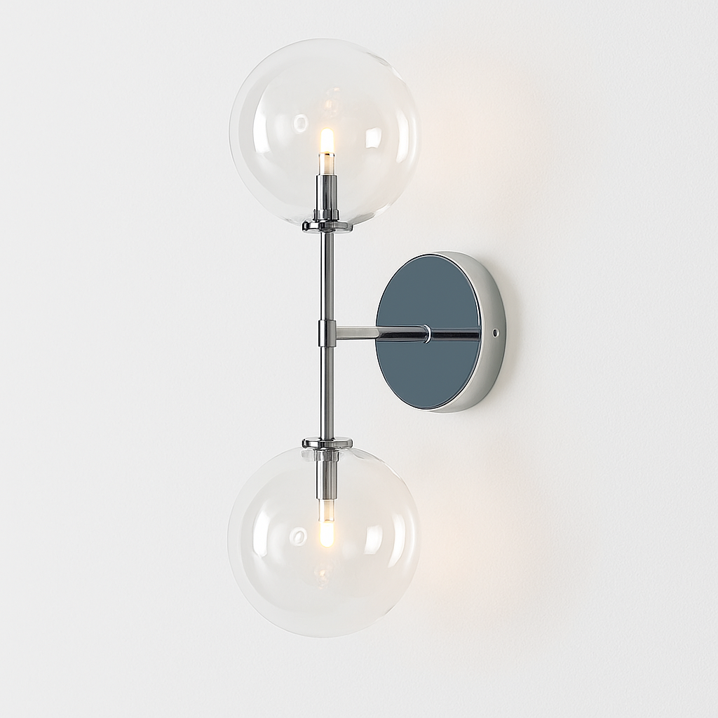 applique murale ronde en verre style post-moderne nordique