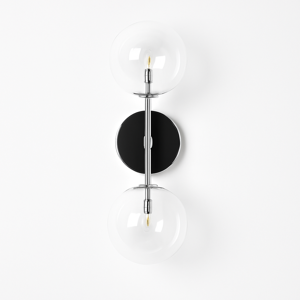 applique murale ronde en verre style post-moderne nordique
