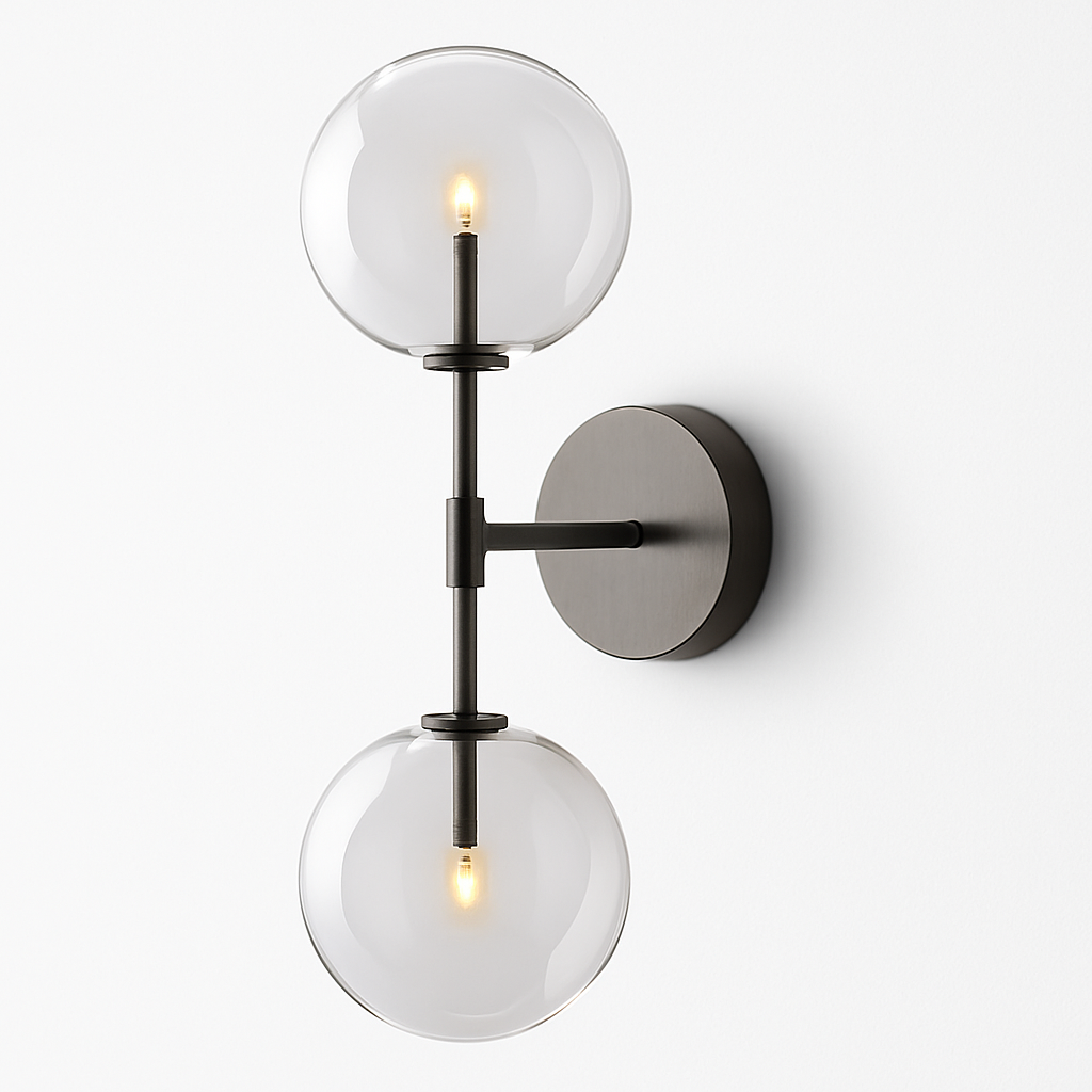 applique murale ronde en verre style post-moderne nordique