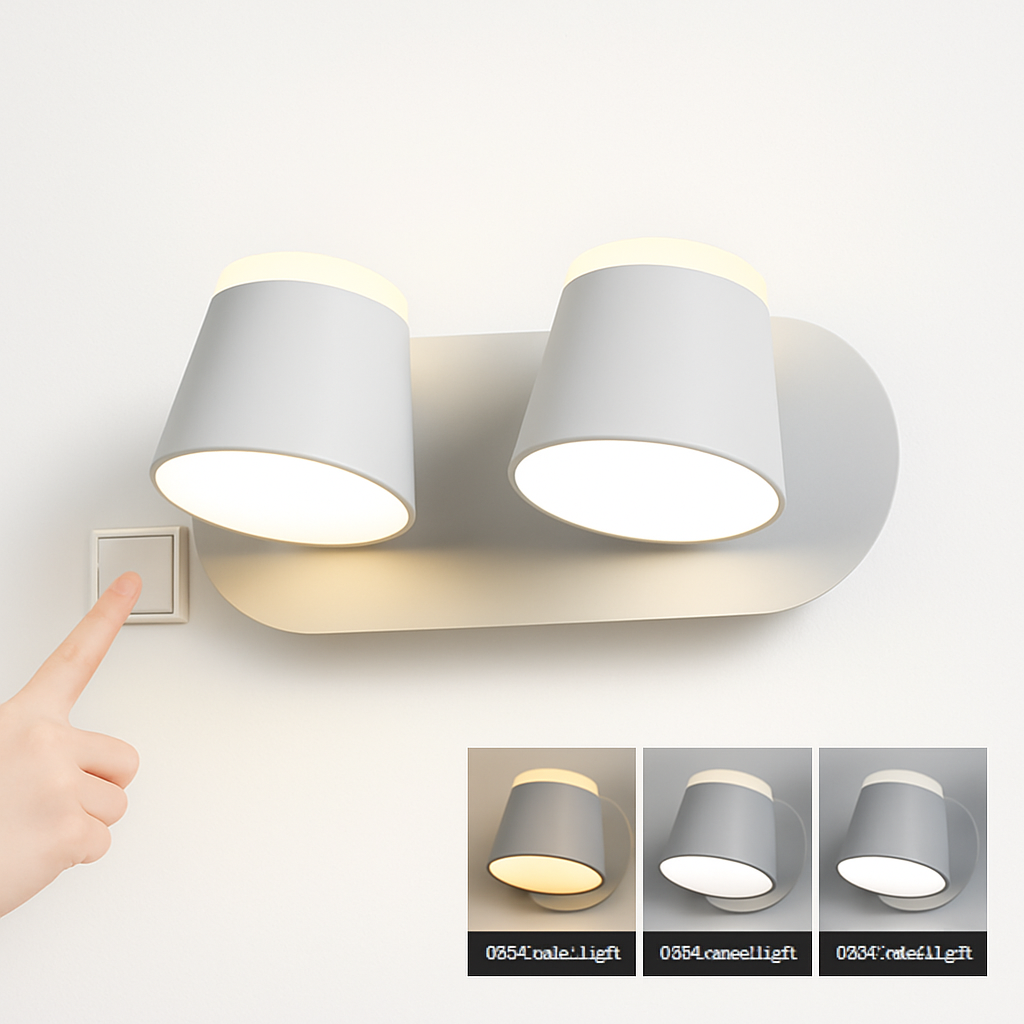 applique murale rotative nordique avec interrupteur lampe de lecture led réglable