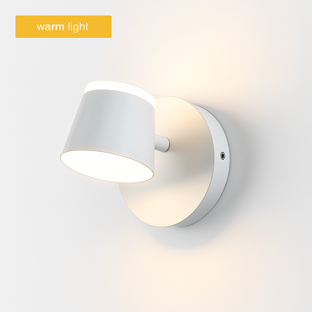 applique murale rotative nordique avec interrupteur lampe de lecture led réglable