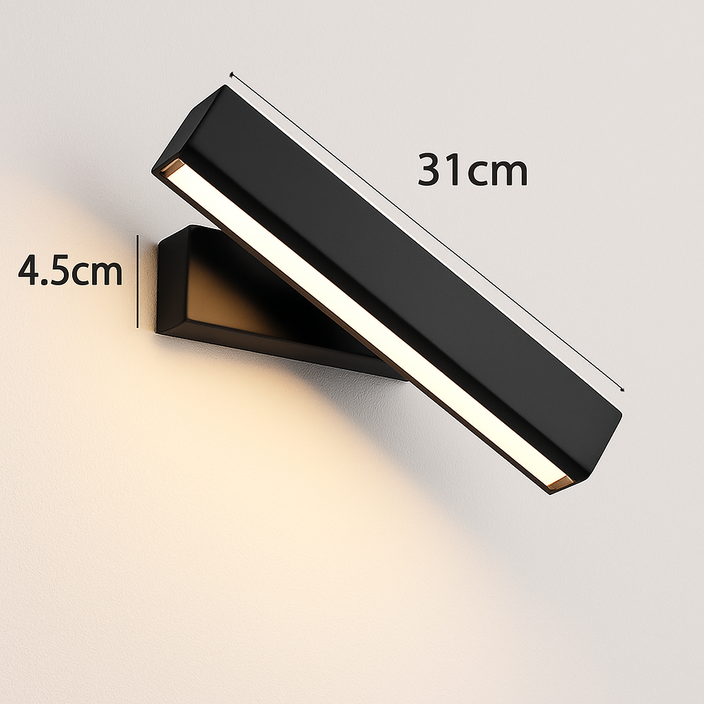 Applique murale rotative nordique en bois massif led réglable