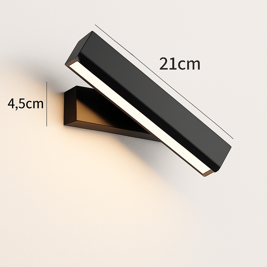Applique murale rotative nordique en bois massif led réglable
