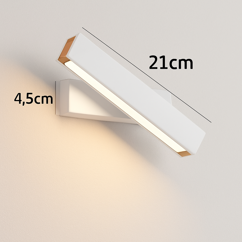 Applique murale rotative nordique en bois massif led réglable