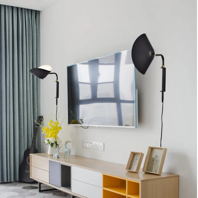 applique murale rotative style nordique industriel télescopique