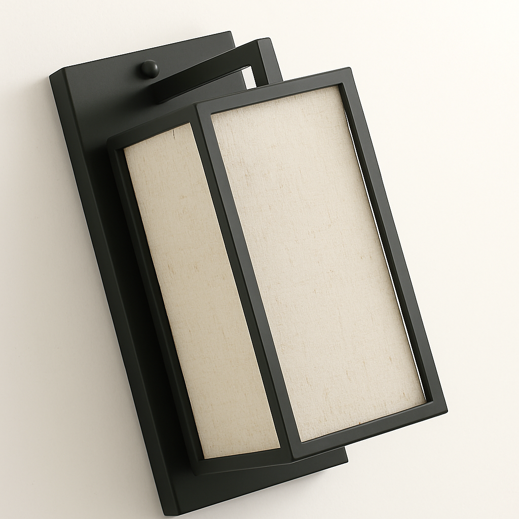 applique murale simple style chinois avec couverture en lin