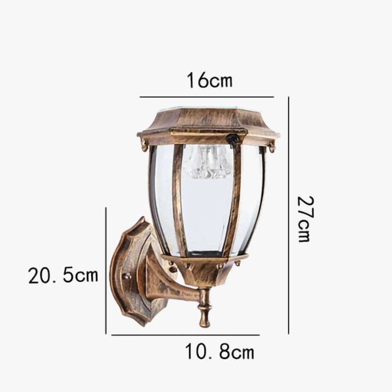 Applique murale solaire LED applique extérieure cour lumière villa solaire alimenté étanche IP55 décor de jardin éclairage clôture