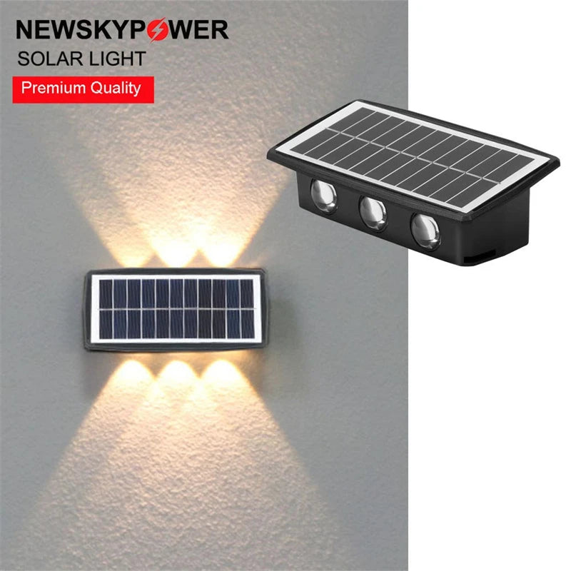 applique murale solaire à led avec contrôle intelligent pour jardin et balcon