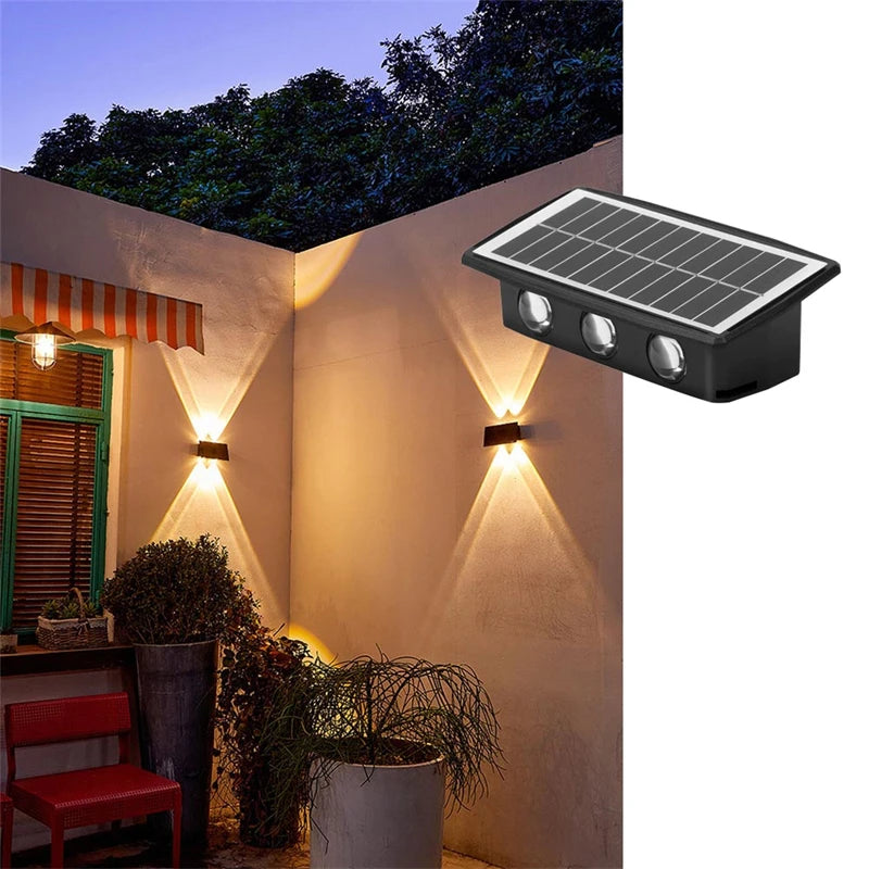 applique murale solaire à led avec contrôle intelligent pour jardin et balcon