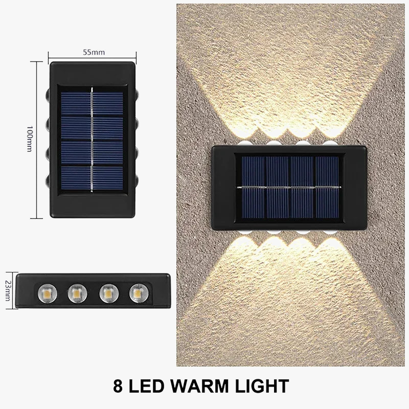 applique murale solaire à led éclairage extérieur étanche décoratif