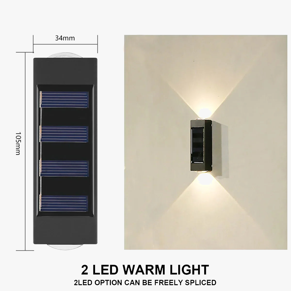 applique murale solaire à led éclairage extérieur étanche décoratif