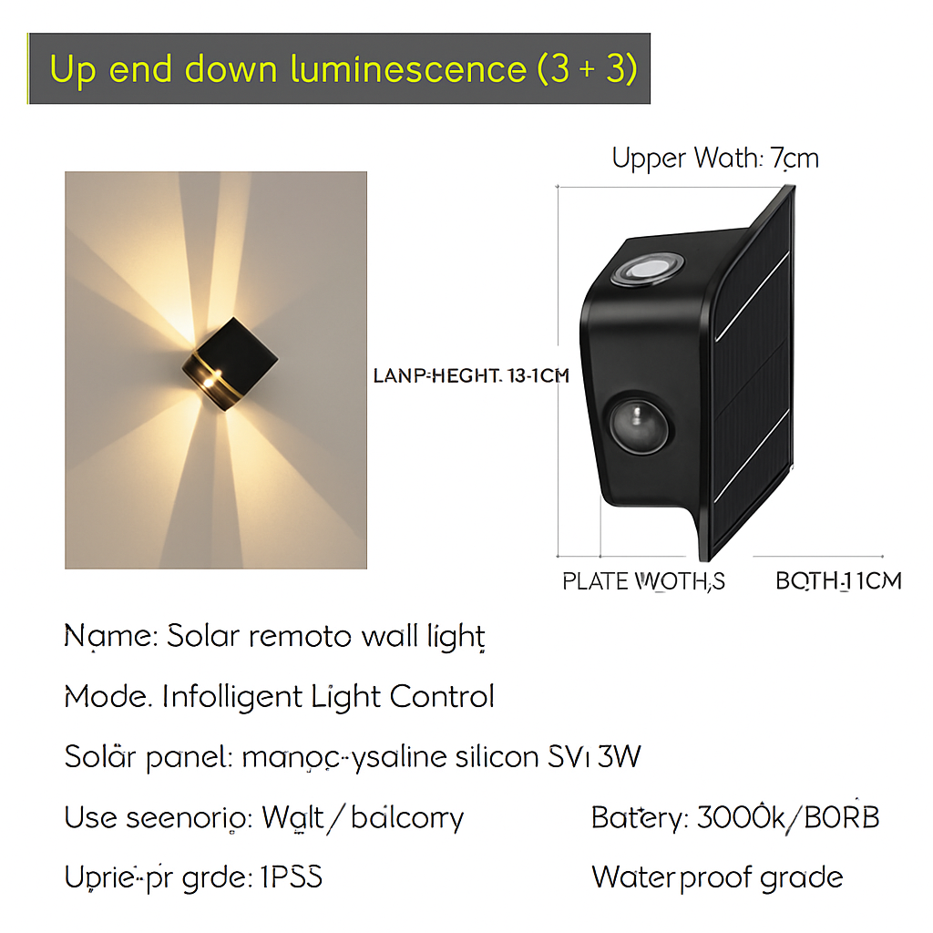 applique murale solaire led extérieure étanche pour jardin