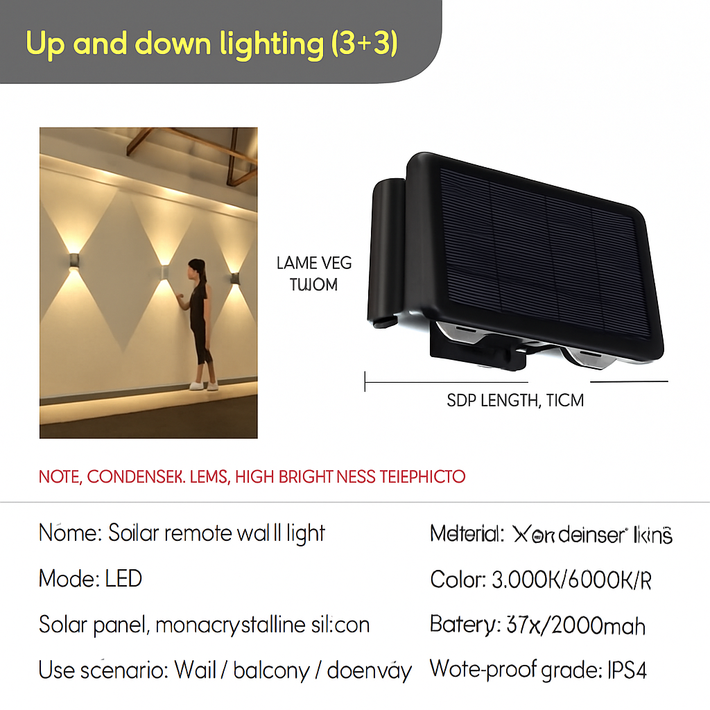 applique murale solaire led extérieure étanche pour jardin