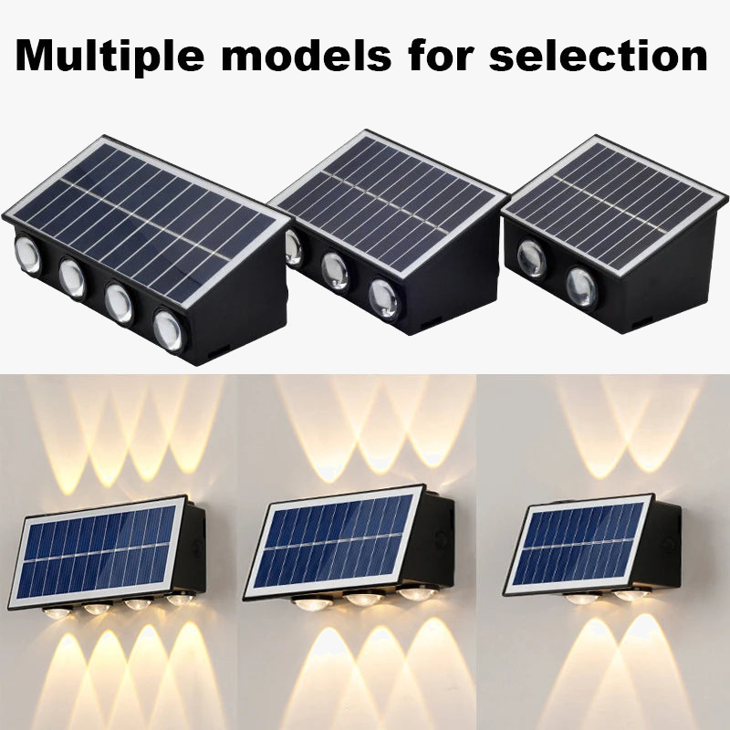 applique murale solaire led moderne pour extérieur décoratif