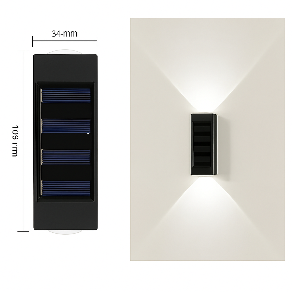 applique murale solaire étanche pour décoration extérieure jardin