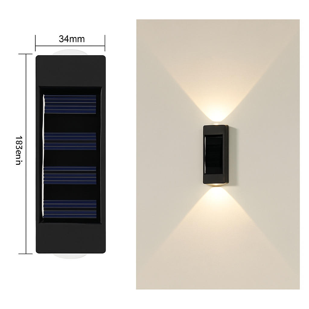 applique murale solaire étanche pour décoration extérieure jardin